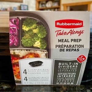 Rubbermaid TakeAlongs Meal Prep Containers - 4 Pack